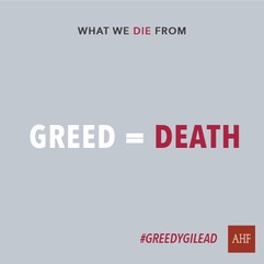 Featured image for “AHF Protest: Gilead Destroys Rx Safety Net for its Own Profit”